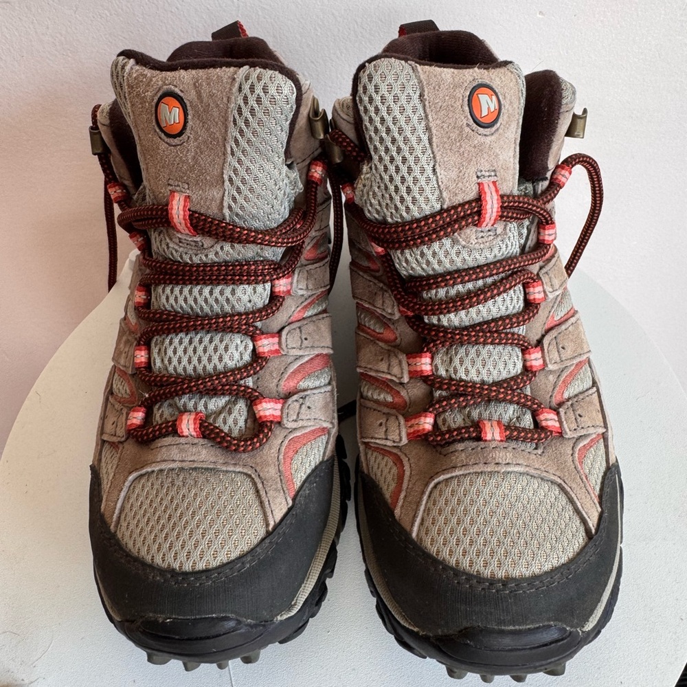 Merrell Moab 2 Mid Waterproof Suede Hiking Boots in Bungee Cord Size 7 - Picture 4 of 10